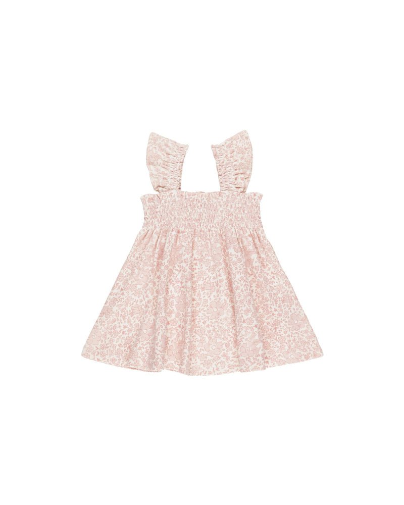 Pink Blossom Smocked Jersey Dress