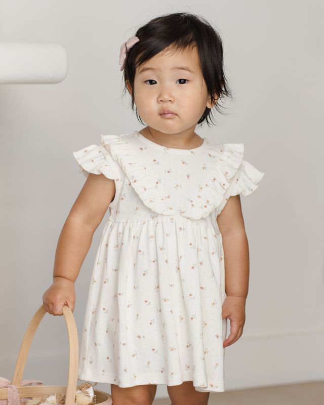 Petit Fleur Pointelle Ruffle Dress