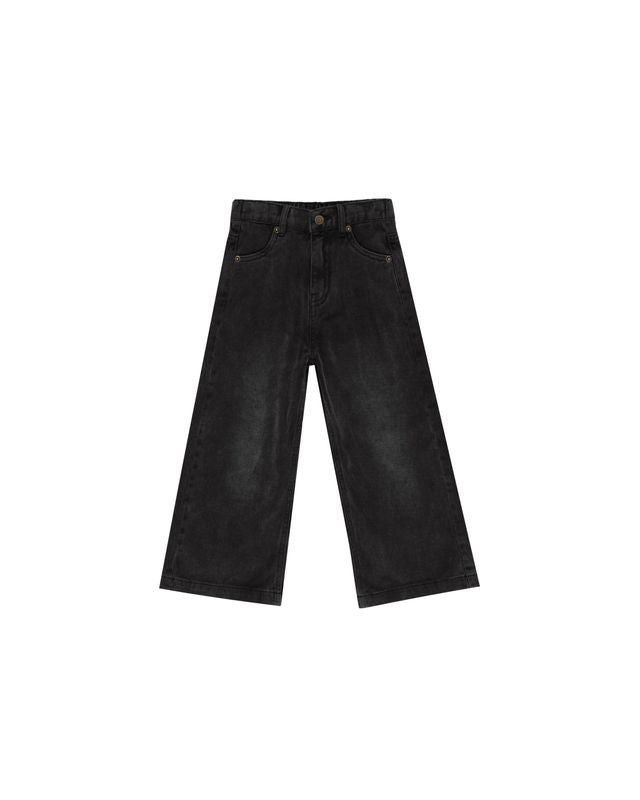 Black Stitched Straight Leg Pant