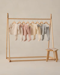 Oat Wrap Top + Footed Pant Set