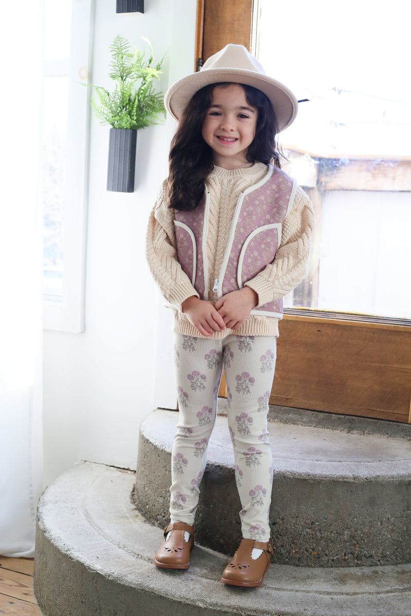 Rose Floral Quilted Vest