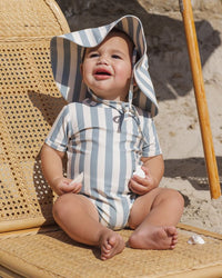 Green Stripe Shorty One-Piece