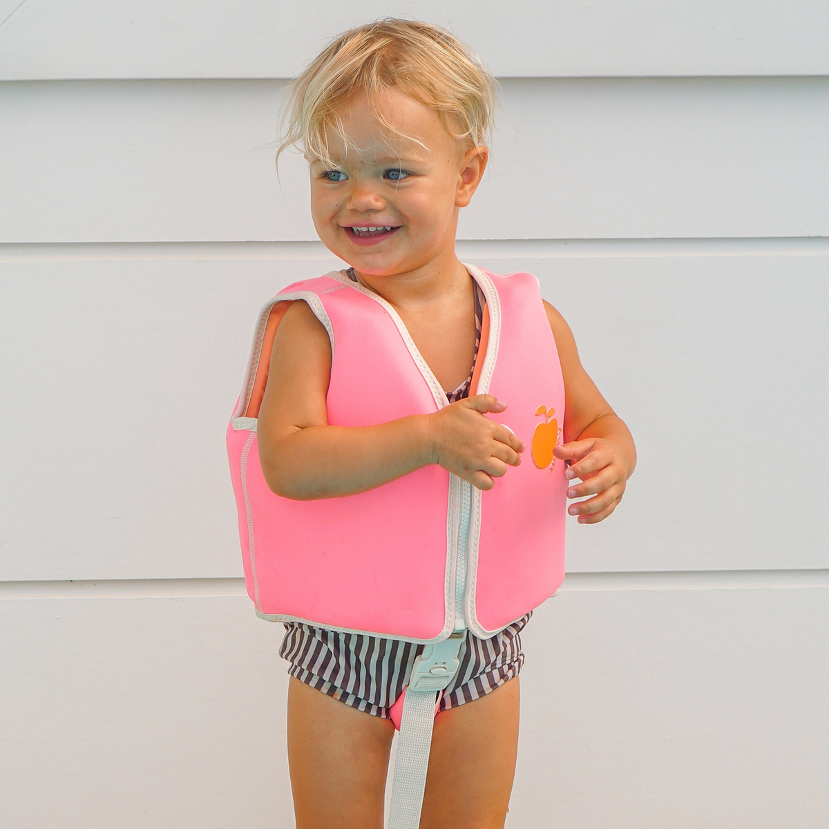 Neon Pink Peach Float Vest
