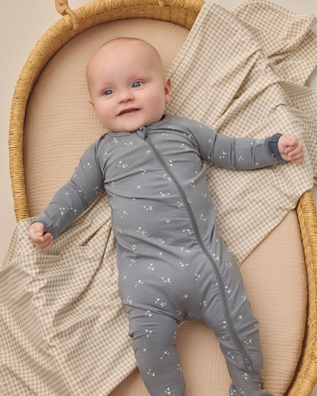 Starlight Bamboo Zip Footie