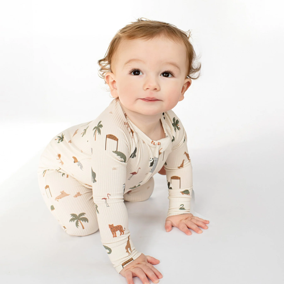 Zoo Day Bamboo Zip Romper