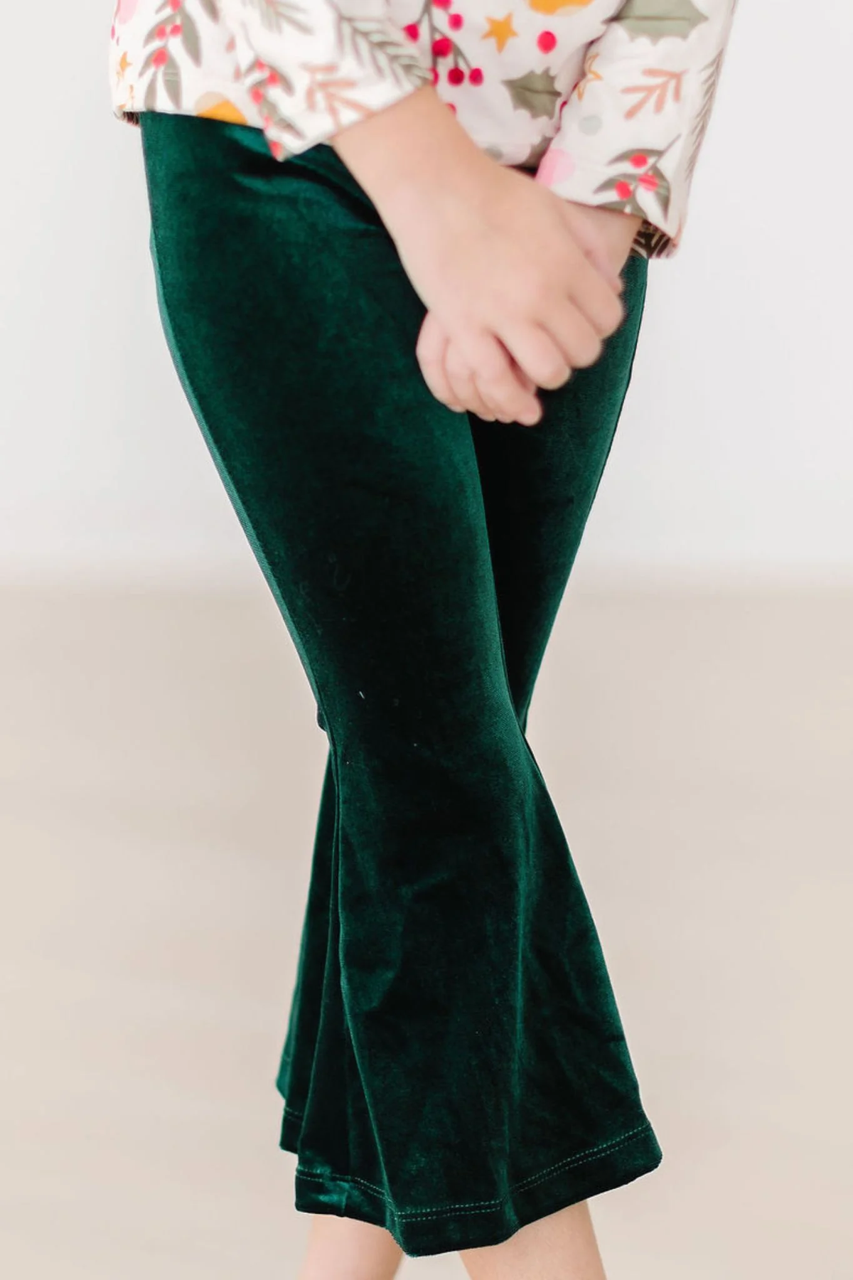 Forest Velvet Bell Bottoms