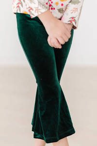 Forest Velvet Bell Bottoms