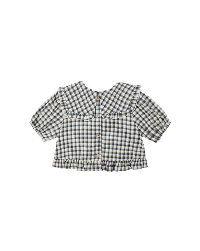 Navy Check Prairie Blouse