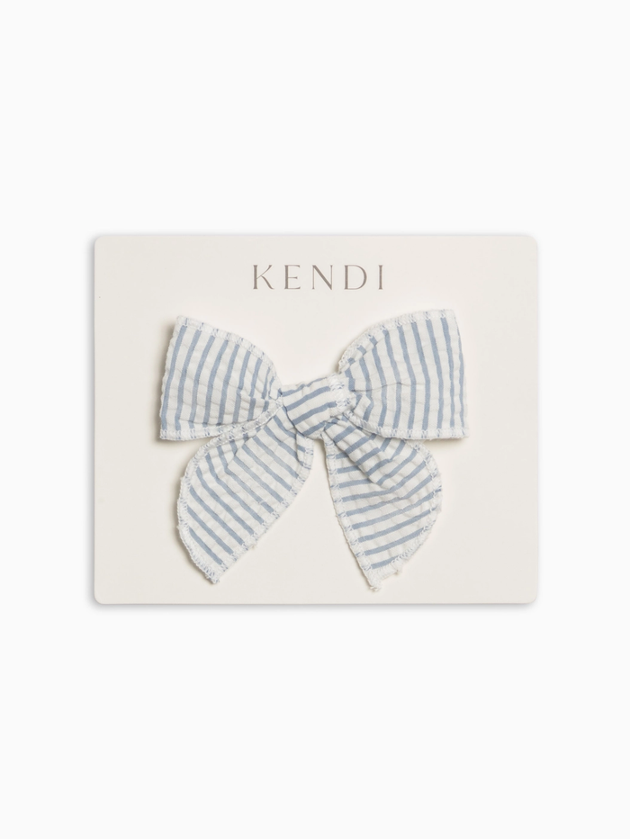 Shore Stripe Seersucker Bow