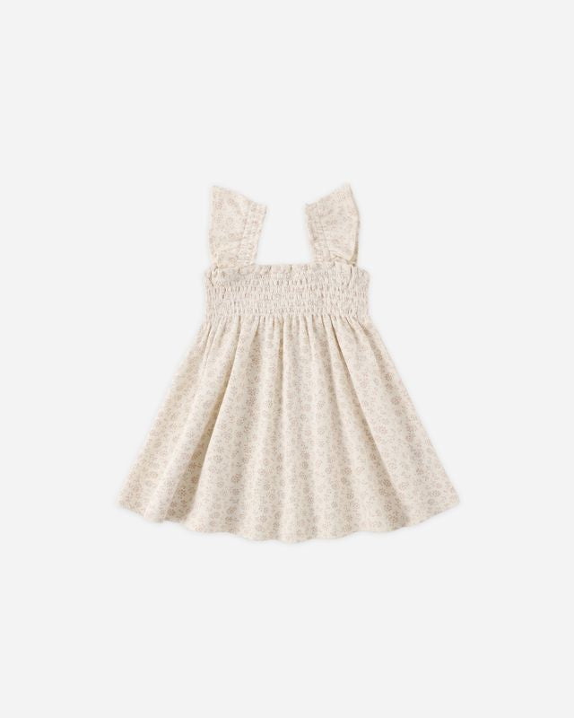 Ditsy Smocked Jersey Dress