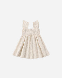 Ditsy Smocked Jersey Dress