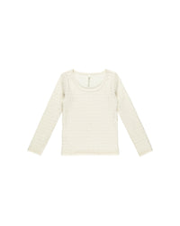 Ivory Textured Long Sleeve Top