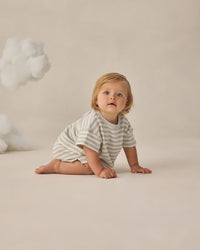 Sky Stripe Waffle Tee + Short Set