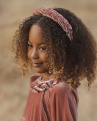 Poppy Velvet Braided Headband