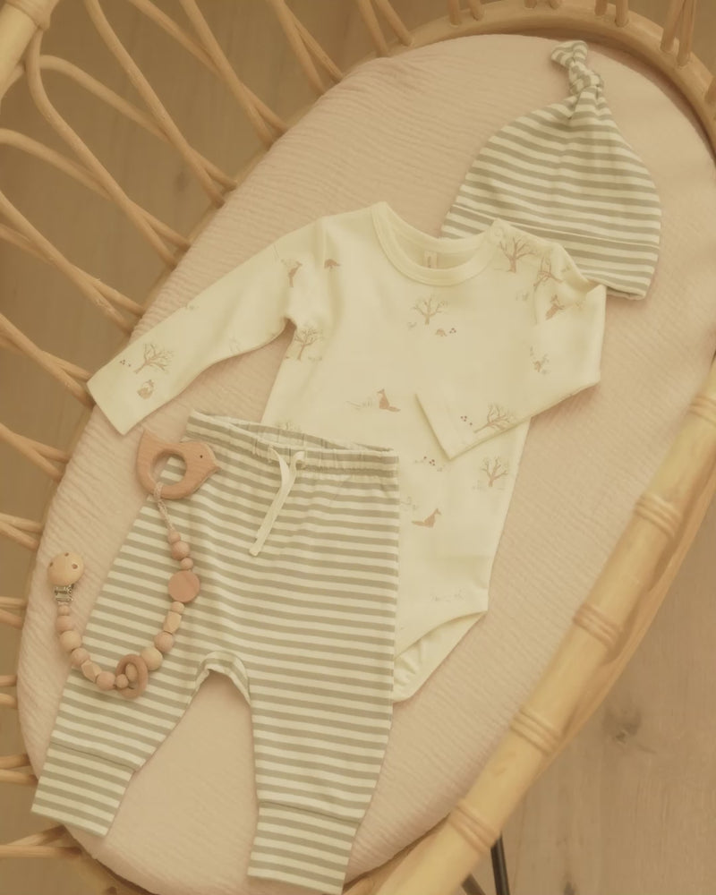 Fern Stripe Knotted Baby Hat