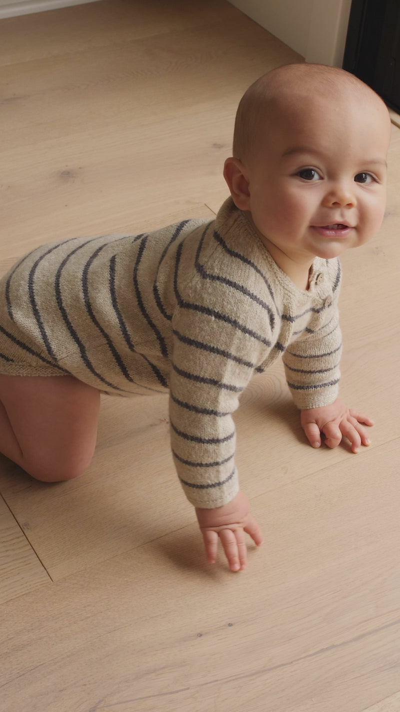 Indigo Stripe Riggens Romper