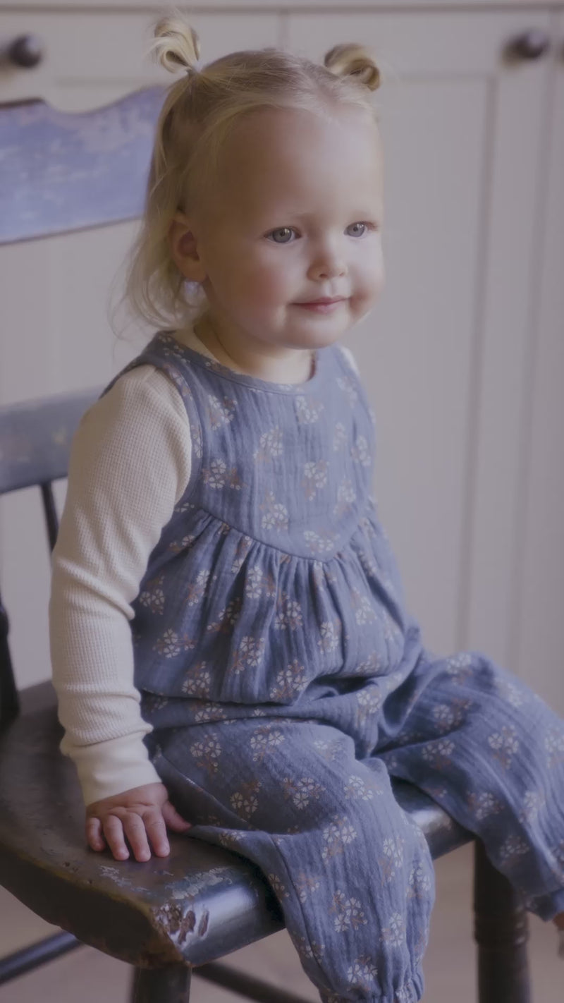 Blue Floral Maisie Overall