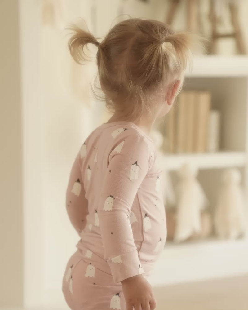 Pink Ghost Bamboo Pajama Set