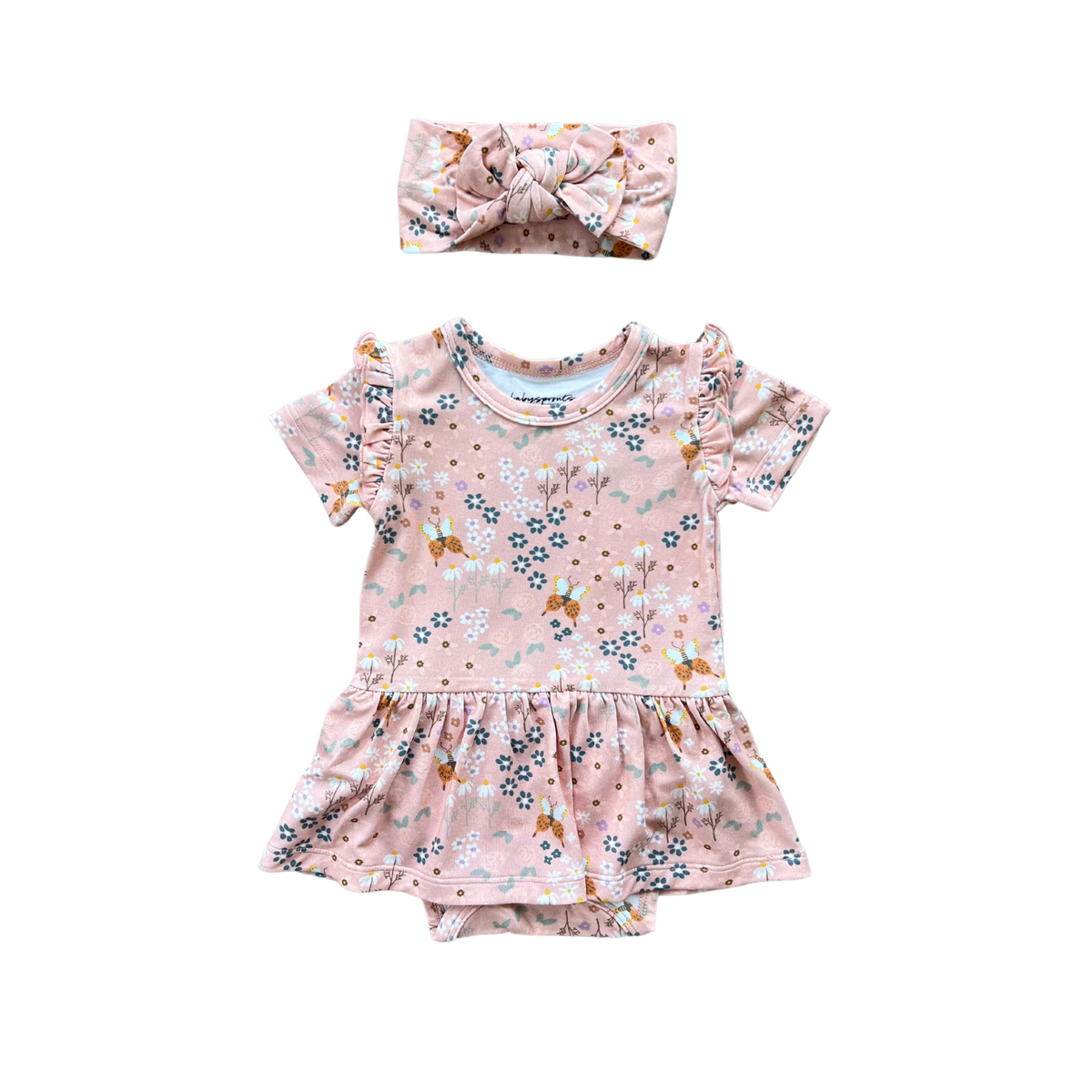 Butterfly Garden Bamboo Bodysuit Dress