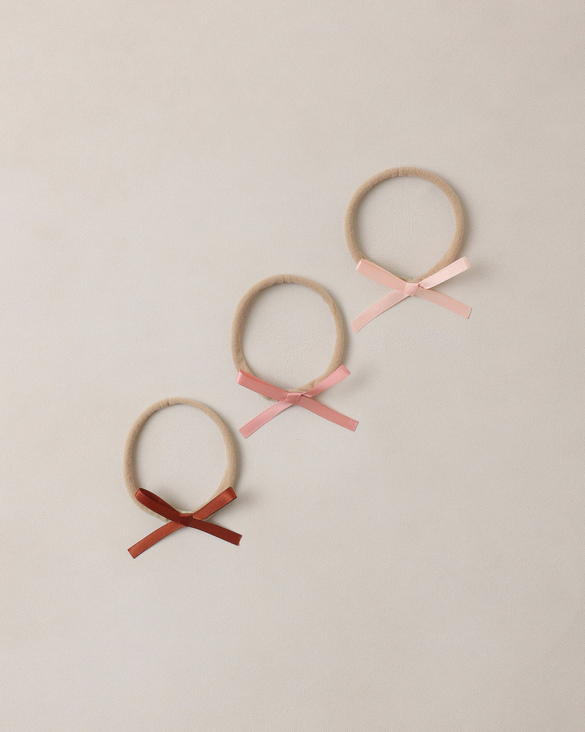 Blush, Red, Pink Baby Bow Headbands