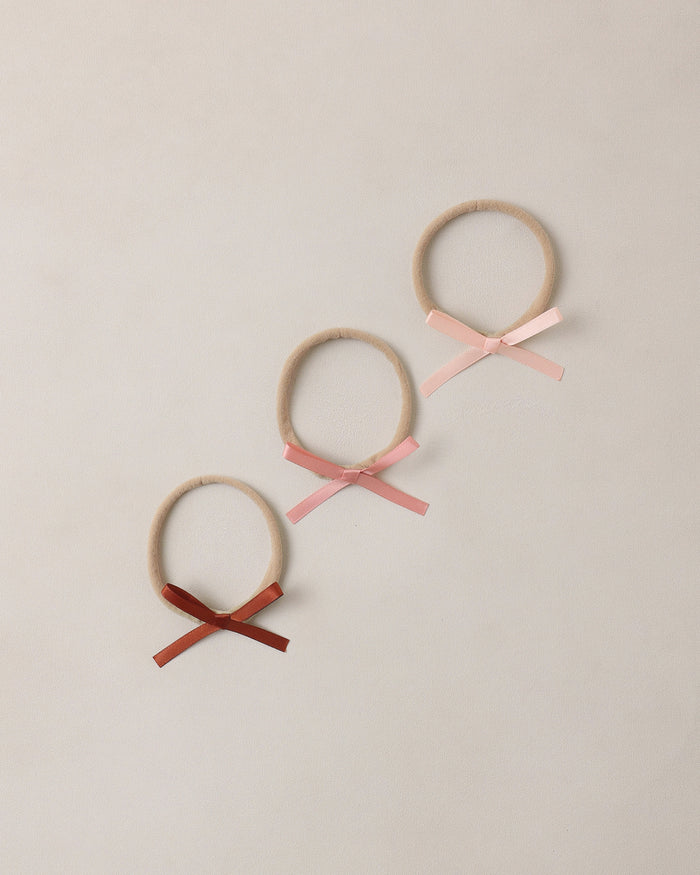 Blush, Red, Pink Baby Bow Headbands