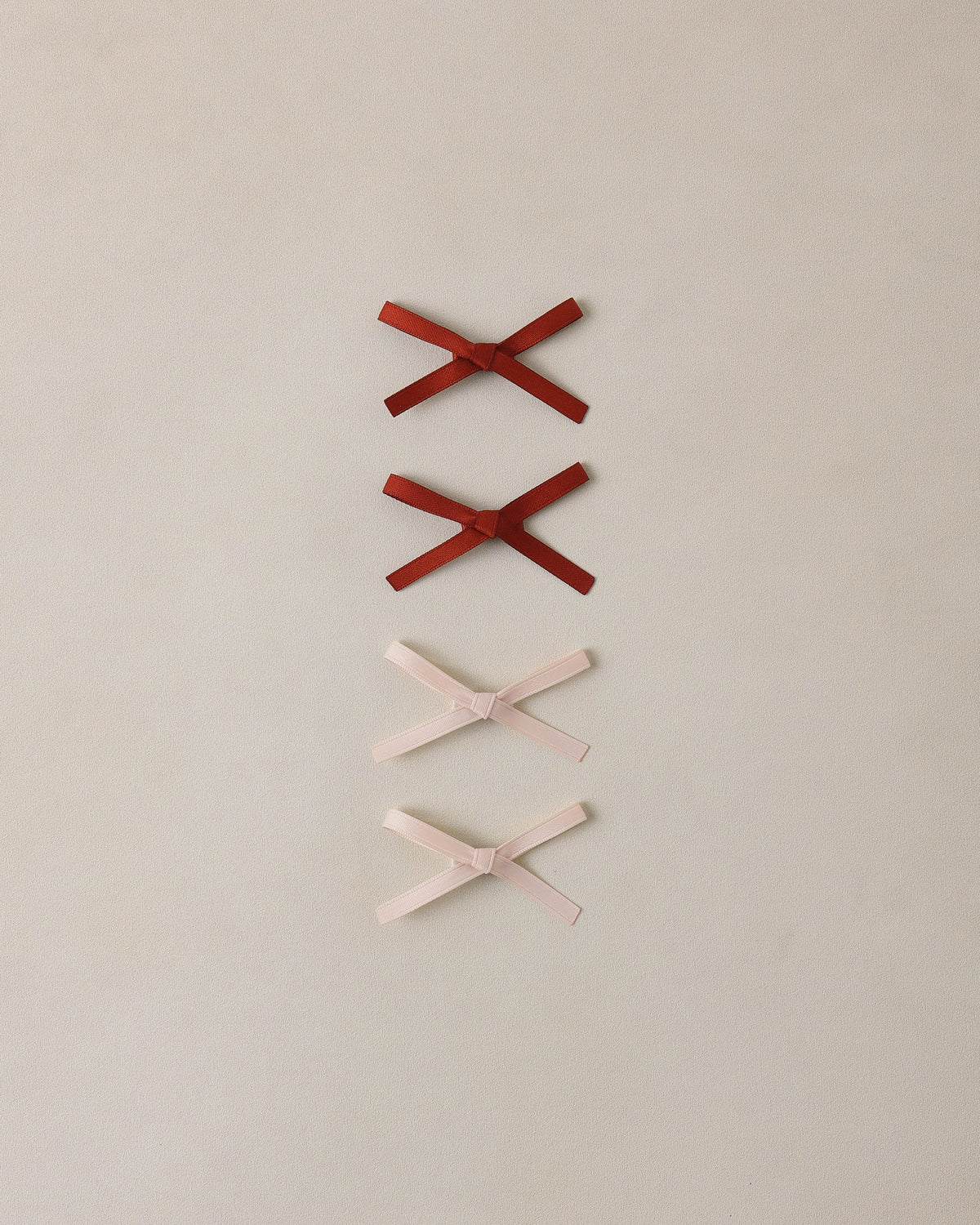 Blush + Red Mini Satin Bows