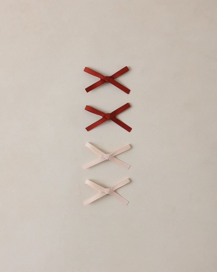 Blush + Red Mini Satin Bows