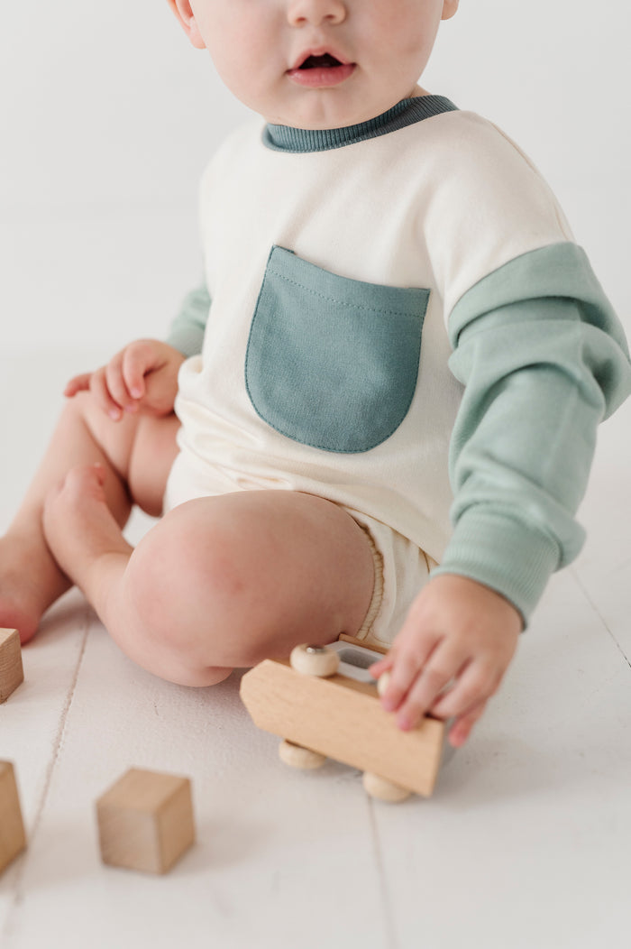 Seafoam Color Block Romper