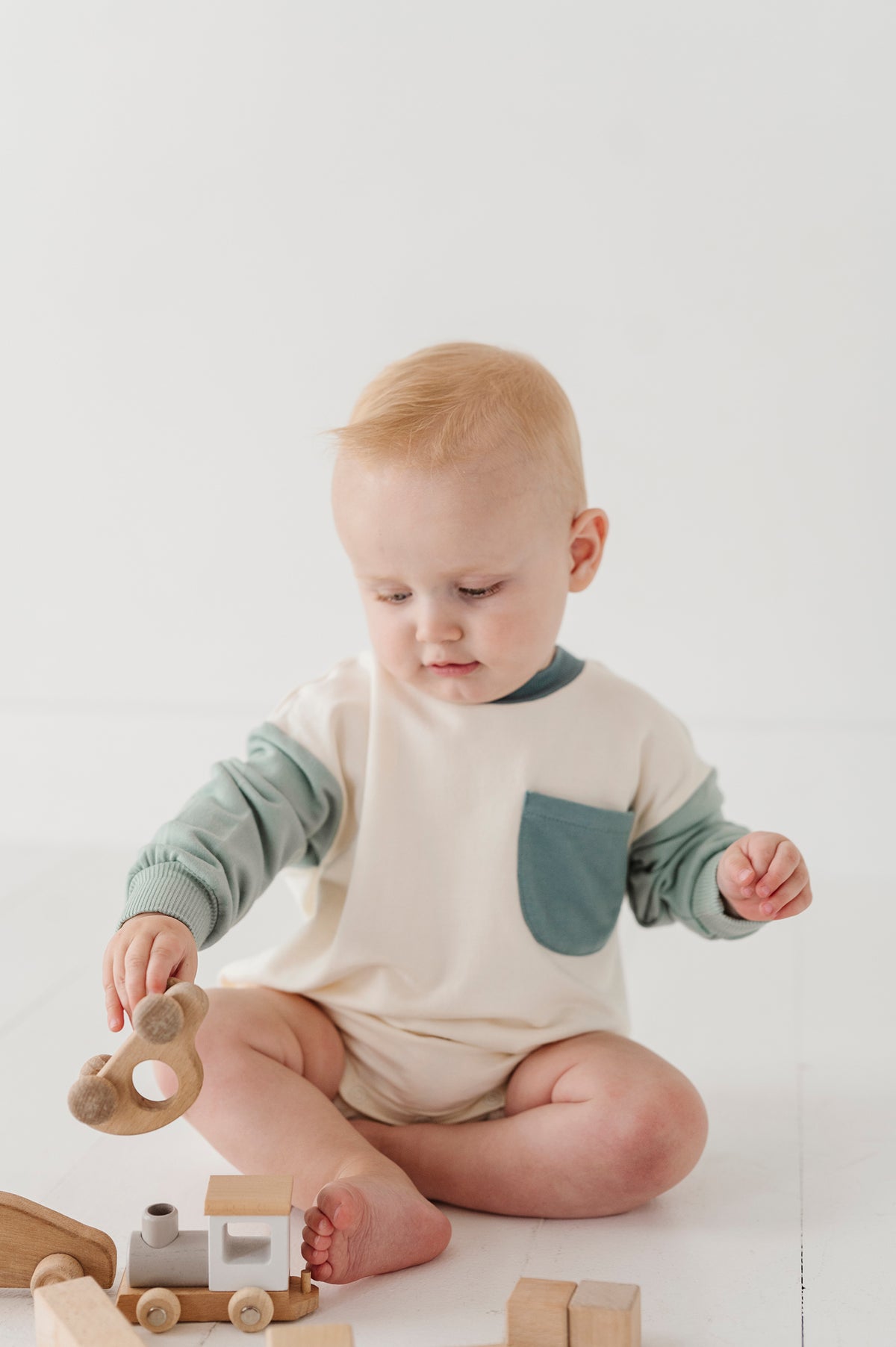 Seafoam Color Block Romper