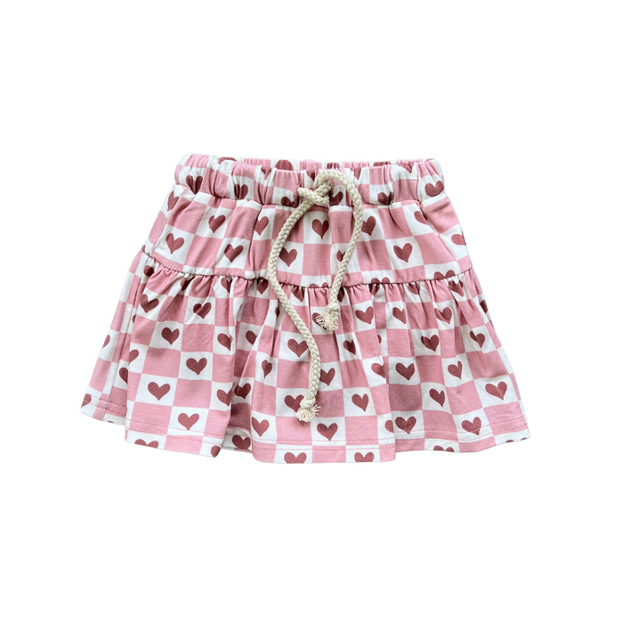 Checkered Hearts Skort