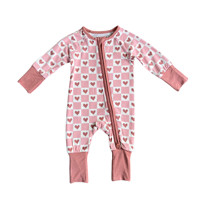 Pink Checkered Heart Sleeper