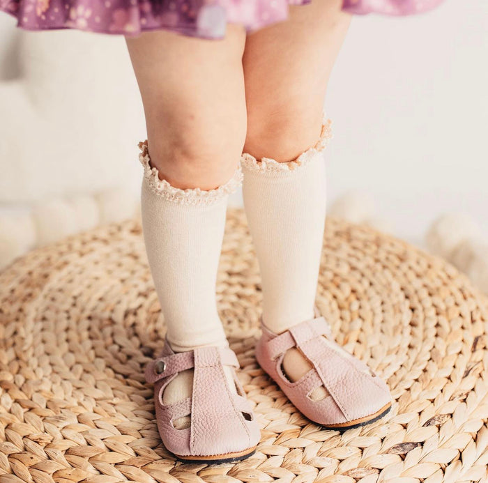 Vanilla Lace Top Knee Highs