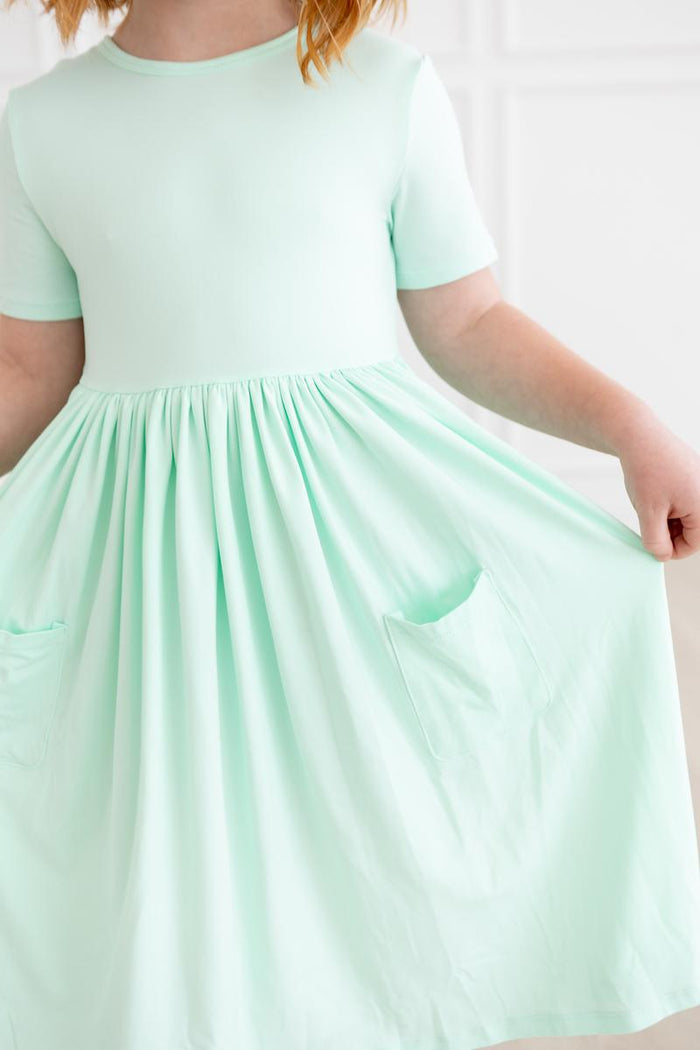Mint Pocket Twirl Dress