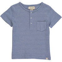 Blue Ribbed Henley