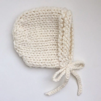 Cream Knitted Bonnet