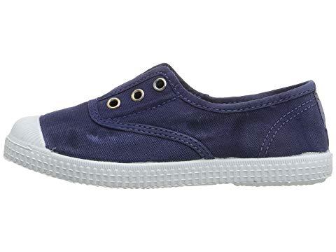Canvas Laceless Sneakers - Washed Navy