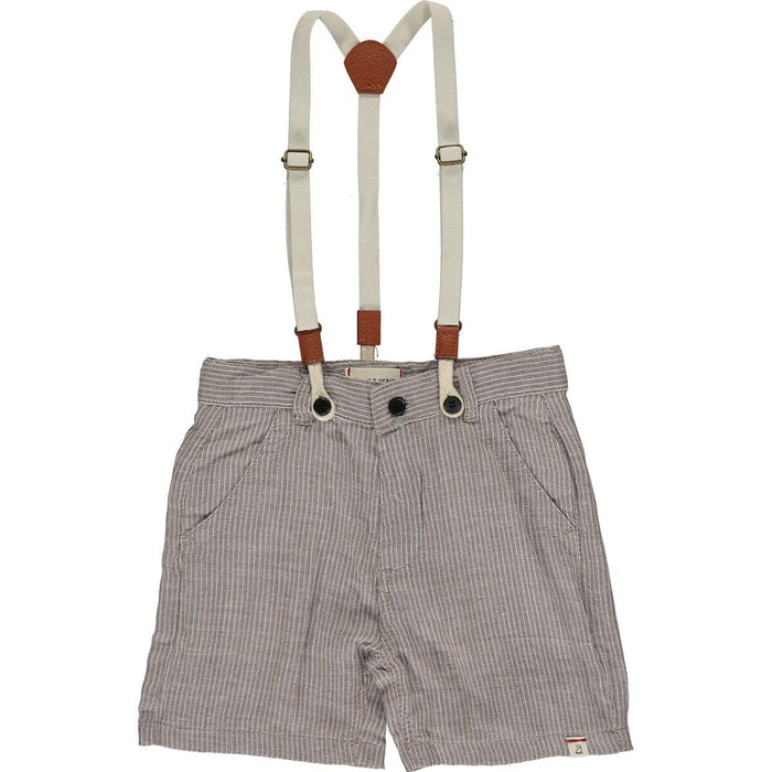 Brown Suspender Shorts