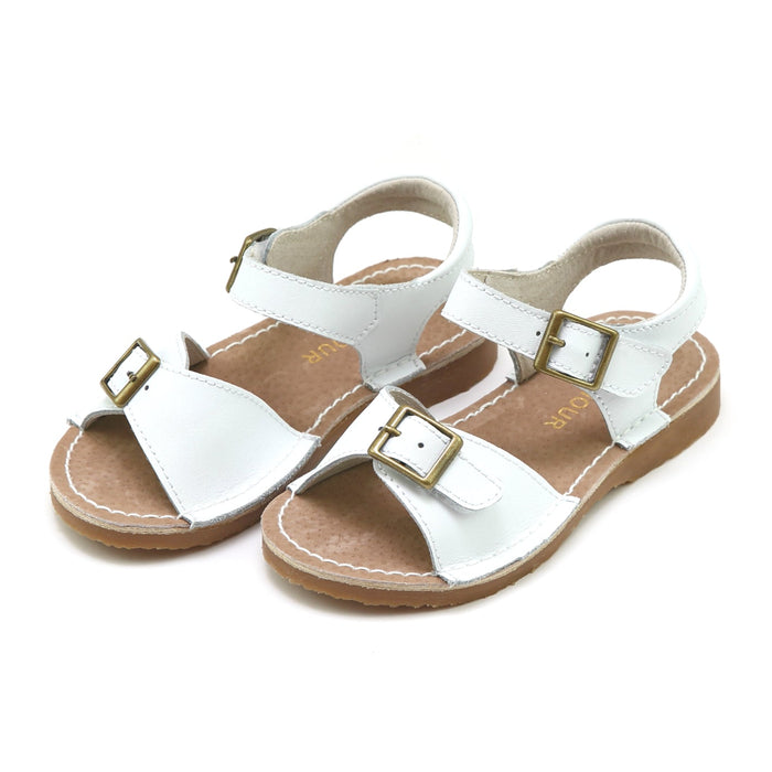 Olivia Buckle Sandal - White