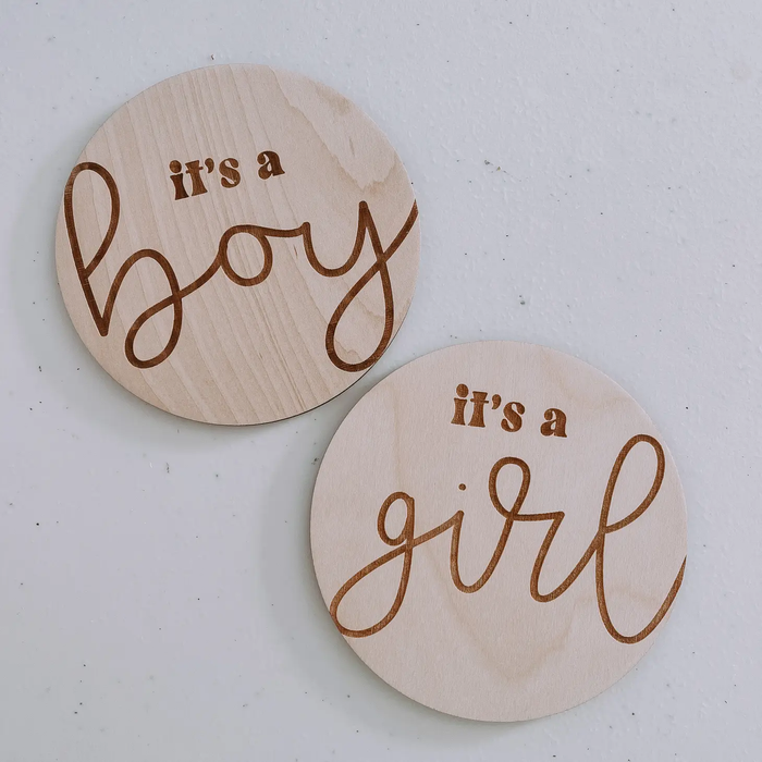 Gender Reveal Wooden Sign