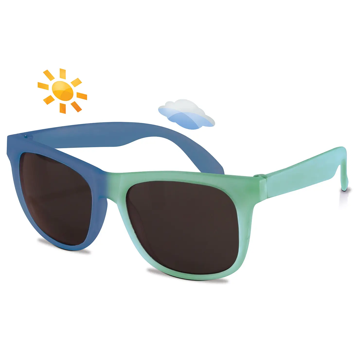 Blue/Green Switch Flexible Frame Sunglasses