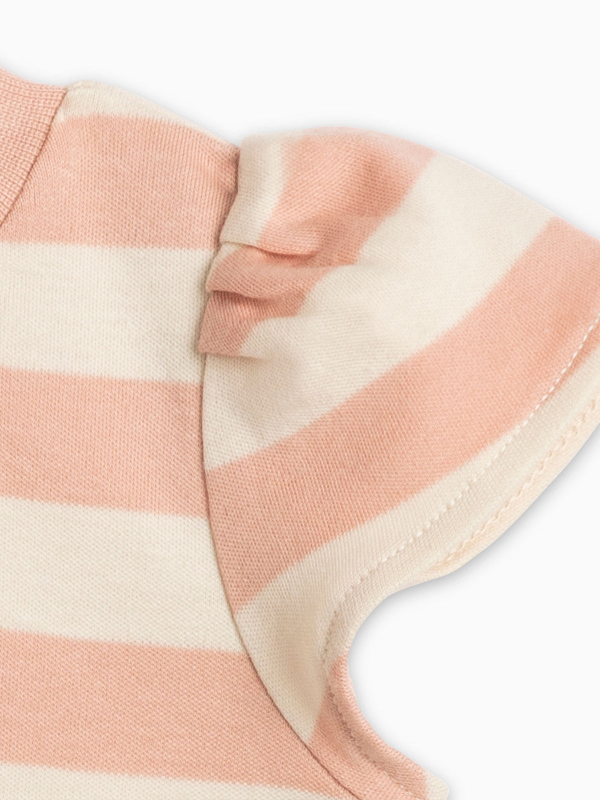 Petal Sleeve Tee - Blush Stripe