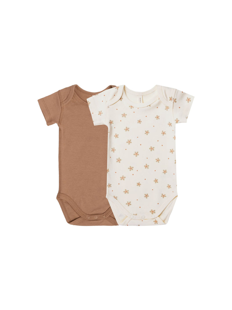 Clay/Dotty Floral Bodysuit 2-Pack