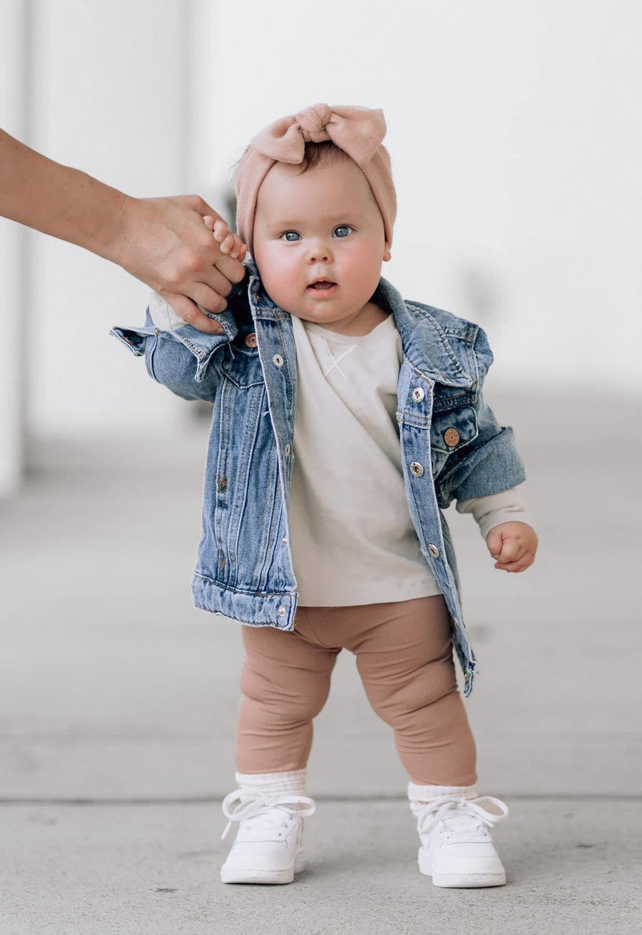 Infant white jean jacket best sale